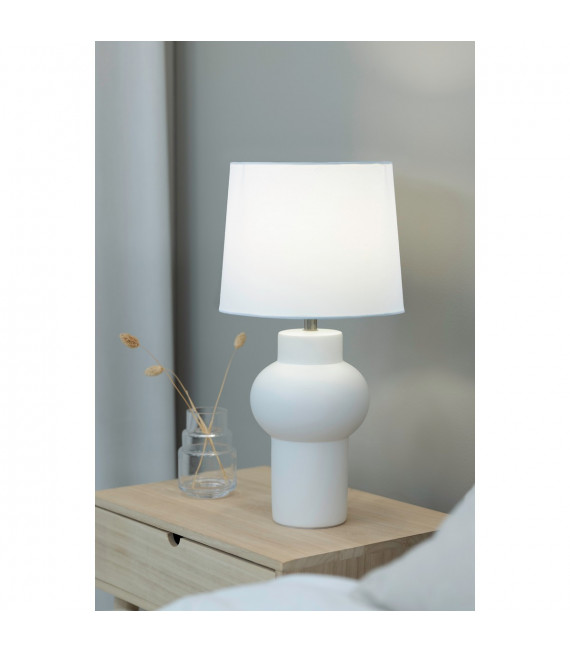 Shape Lampada da tavolo in ceramica bianca 1 lampadina 46cm