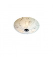 Plafonnier Messy Plastique blanc 3 ampoules 15cm