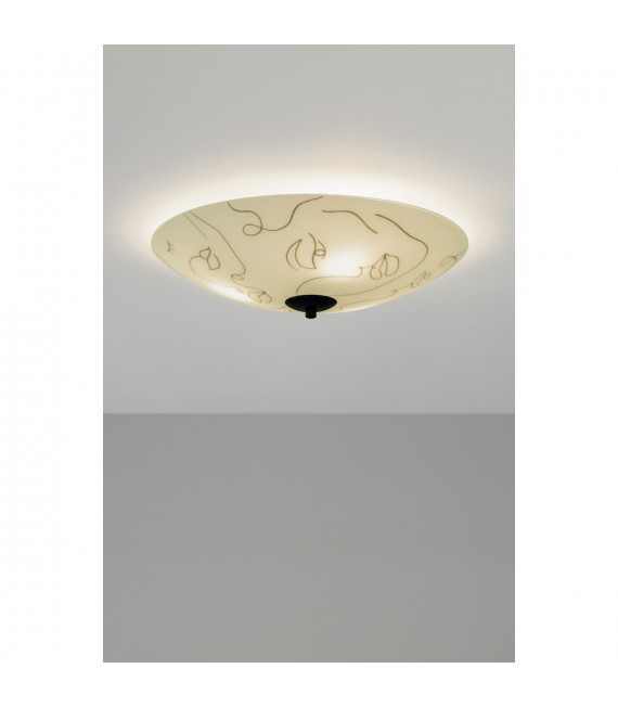 Deckenleuchte Messy White Kunststoff 3 Glühbirnen 15cm