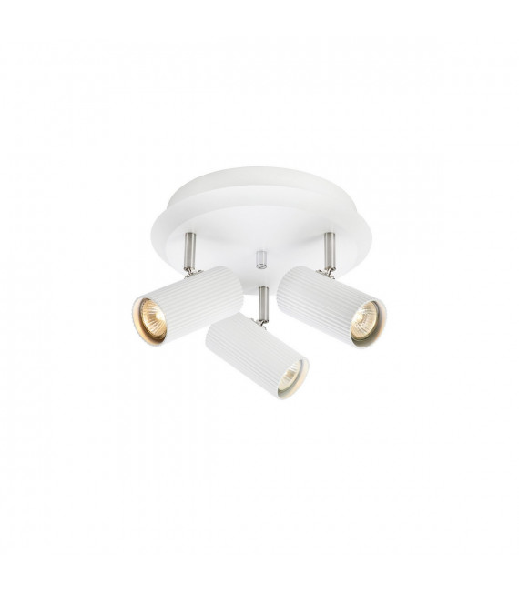 Plafoniera Spot Costilla Metallo bianco 3 lampadine 18cm