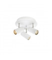 Plafonnier Spot Costilla Métal blanc 3 ampoules 18cm