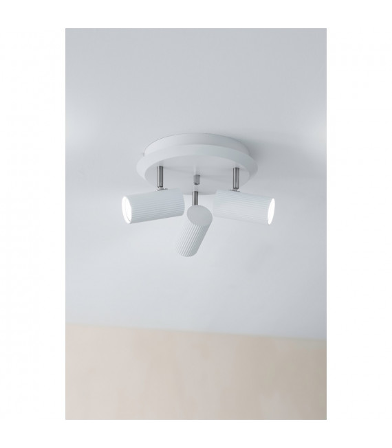 Spot Costilla Deckenleuchte Weißmetall 3-flammig 18cm