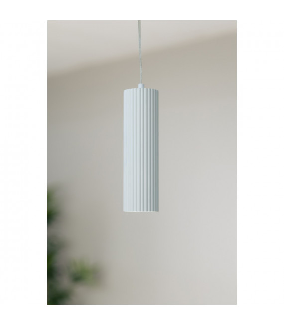 Suspensión de diseño Costilla Metal transparente 1 bombilla 24cm