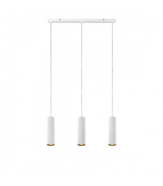 Lampada a sospensione Costilla Metallo bianco 3 lampadine 1760cm