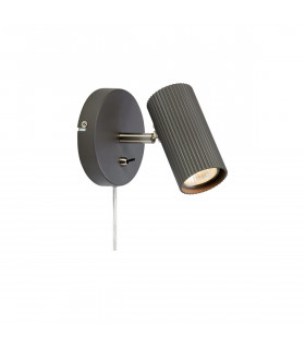 Wall lamp with reading light Costilla Metal Gray 1 bulb 14cm