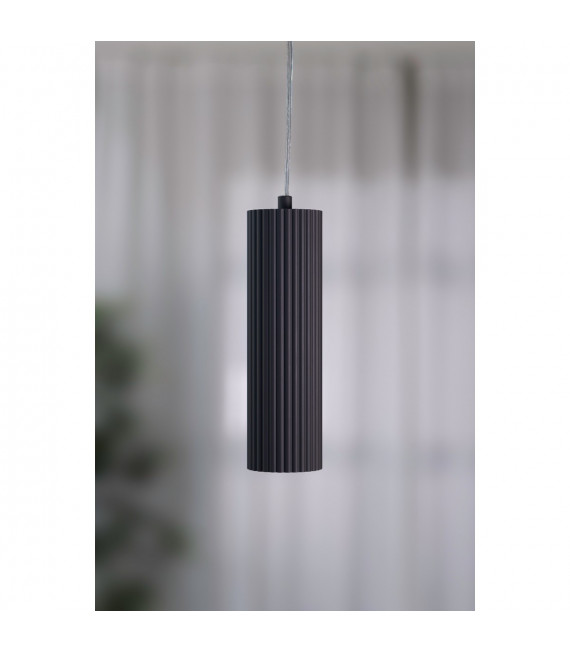 Suspensión de diseño Costilla Metal transparente 1 bombilla 24cm