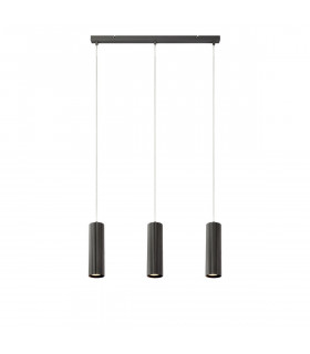 Sospensione in metallo grigio Costilla 3 lampadine 1760cm