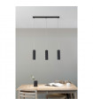 Costilla Gray Metal Pendant 3 bulbs 1760cm