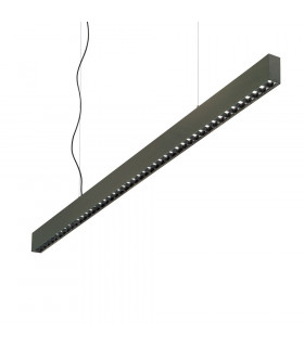 Lámpara colgante Office 1 bombilla Metal, aluminio Negro