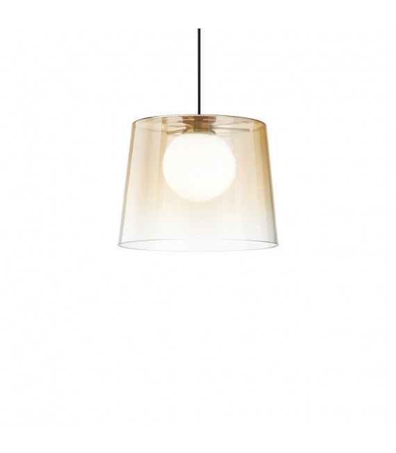 Suspension Fade 1 ampoule Verre,métal Laiton