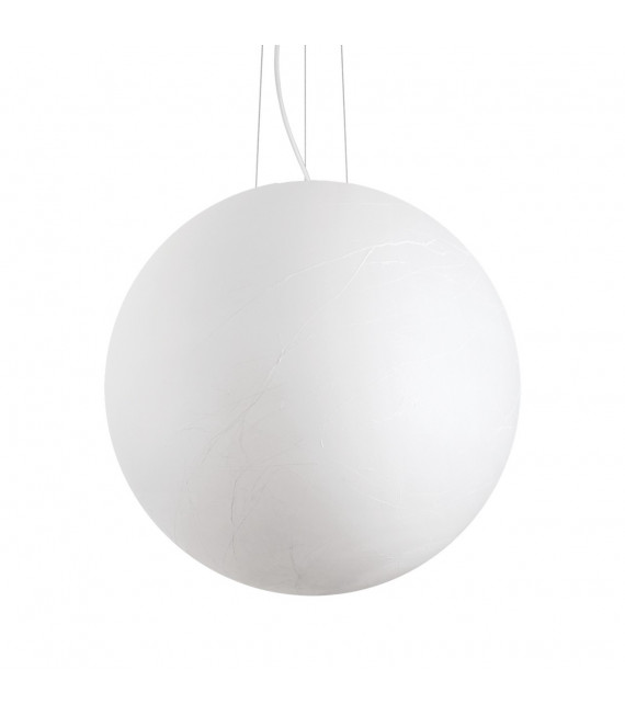 Carta pendant lamp 1 bulb Glass, white metal