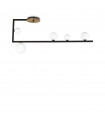 Ceiling light Birds Glass, black metal, brass 5 bulbs 50cm