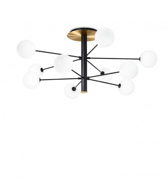 Plafonnier Cosmopolitan Verre,métal Noir 10 ampoules 53,5cm