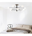 Cosmopolitan ceiling light Glass, black metal 12 bulbs 53.5cm