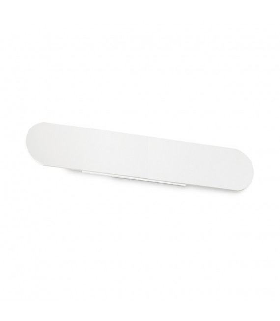 Integrierte LED-Wandleuchte Echo Weiß Metall 1 Glühbirne 9cm