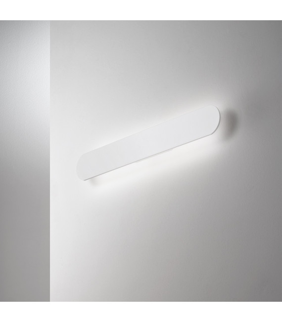 Integrierte LED-Wandleuchte Echo Weiß Metall 1 Glühbirne 9cm