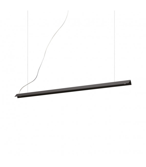 V-Line integrated LED pendant lamp 1 bulb Black Metal