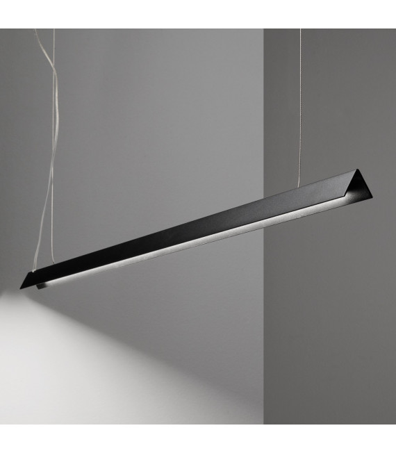 Suspension LED intégré V-Line Métal Noir 1 ampoule cm
