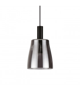 Coco-3 Lámpara colgante 1 bombilla Cristal, metal Negro