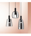Coco-3 pendant lamp 1 bulb Glass, metal Black