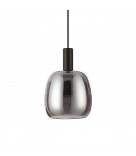 Coco-1 pendant lamp 1 bulb Glass, metal Black