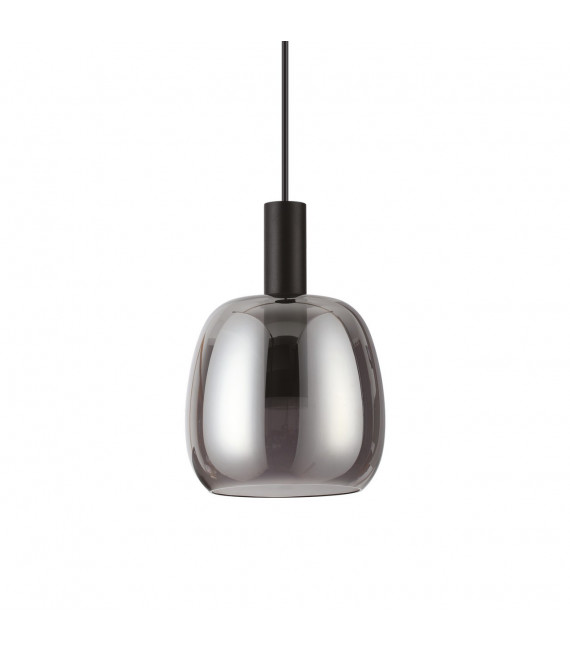 Coco-1 Lámpara colgante 1 bombilla Cristal, metal Negro