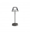 Lampe LED intégré Lolita Métal Gris froid 1 ampoule 34,5cm