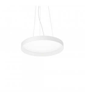 Suspensión LED integrada Fly 1 bombilla Metal, aluminio, plástico blanco