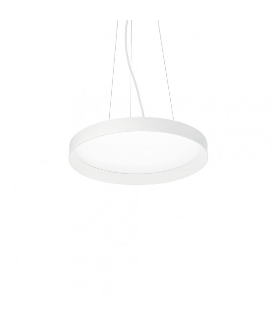 Integrated LED suspension Fly 1 bulb Metal, aluminium, white plastic