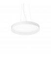 Integrated LED suspension Fly 1 bulb Metal, aluminium, white plastic