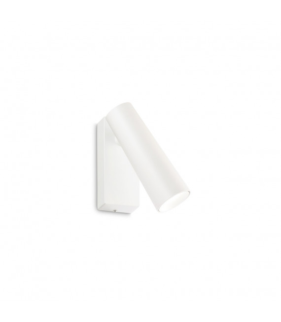 Wandleuchte mit Leselampe Pipe Metal, weißaluminium 1 Glühbirne 10,5cm
