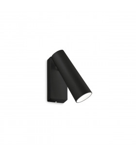 Wandleuchte mit Leselampe Pipe Metal, weißaluminium 1 Glühbirne 10,5cm