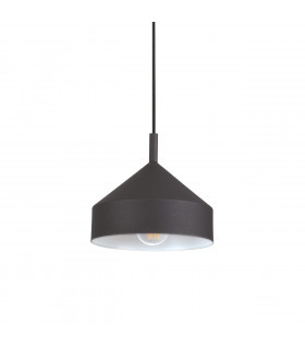 Lámpara colgante Yurta 1 bombilla Metal Negro