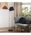 Lampadaire Axel Bois,tissu Noir 1 ampoule 168cm