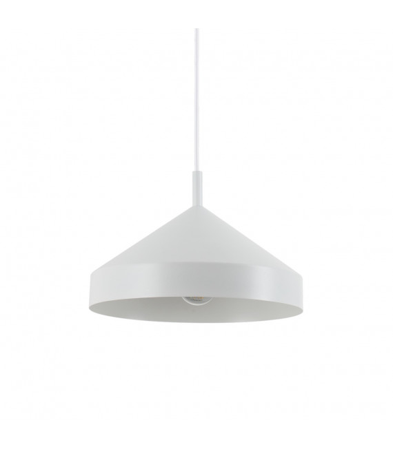 Lámpara colgante Yurta 1 luz Metal blanco