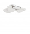 Cloud ceiling light White metal 1 bulb 13cm