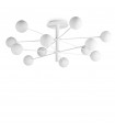 Cosmopolitan ceiling light Glass, white metal 12 bulbs 53.5cm