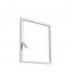 Syntesi integrated LED wall light White metal 1 bulb 60cm