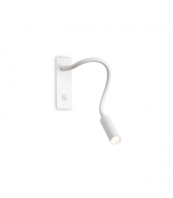 Applique avec liseuse Io Métal,aluminium blanc 1 ampoule 12cm