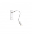 Applique avec liseuse Io Métal,aluminium blanc 1 ampoule 12cm