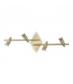 Alfa Metal Brass spotlight bar 4 bulbs 16cm