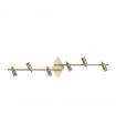 Alfa Metal Brass spotlight bar 6 bulbs 16cm