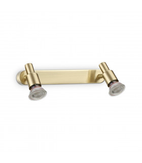 Foco Slem Metal Latón 2 bombillas 10cm
