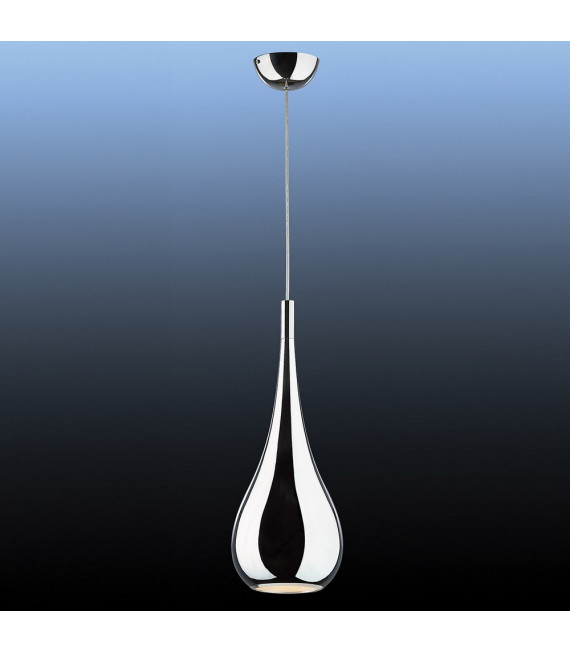 Sospensione Lava Metal Chrome 1 lampadina 52cm