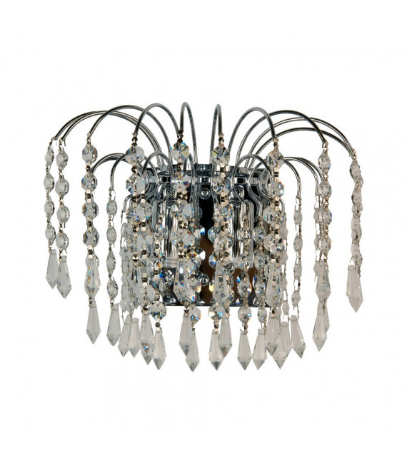Design-Wandleuchte Amir Metal Chrome 2-flammig 25cm