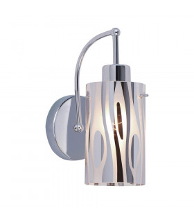 Lamp with Triplet Chrome Metal Shade 1 bulb 45cm