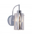 Lamp with Triplet Chrome Metal Shade 1 bulb 45cm