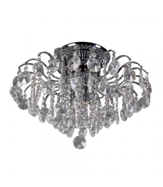 Plafón de diseño Firenza Metal Cromo 4 bombillas 32cm
