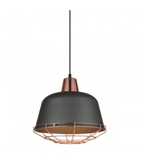 Suspension Annika Métal Noir 1 ampoule 30cm