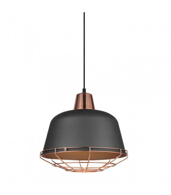 Annika Black Metal Pendant 1 bulb 30cm